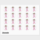 Borstkanker "Survivor" Angel Ronde Sticker (Vel)