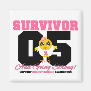 Borstkanker Survivor Chick 05 jaar Magneet