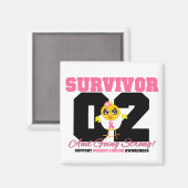 Borstkanker Survivor Chick 20 jaar Magneet (Voorkant / Achterkant)