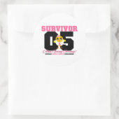 Borstkanker Survivor Chick 5 jaar Ronde Sticker (Tas)