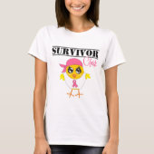 Borstkanker Survivor Chick T-shirt (Voorkant)