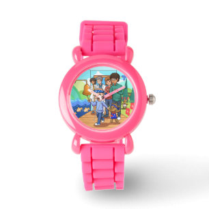 Borstkanker Survivor Horloge voor Kinderen- Roze