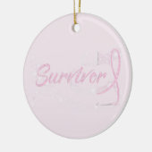 Borstkanker Survivor-kerstversiering Keramisch Ornament (Links)