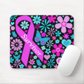 Borstkanker Survivor Mousepad Muismat (Met muis)