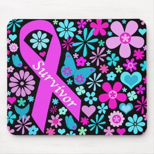 Borstkanker Survivor Mousepad Muismat (Voorkant)