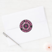 Borstkanker Survivor Pink Ribbon Sunflower Ronde Sticker (Envelop)