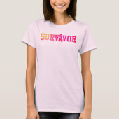 Borstkanker Survivor Pink Tie Dye Shirt (Voorkant)