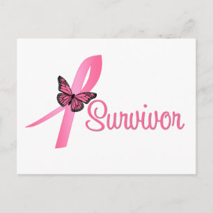 Borstkanker Survivor Ribbon Briefkaart
