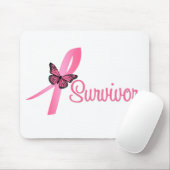 Borstkanker Survivor Ribbon Muismat (Met muis)