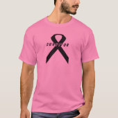 Borstkanker Survivor Ribbon T-Shirt (Voorkant)