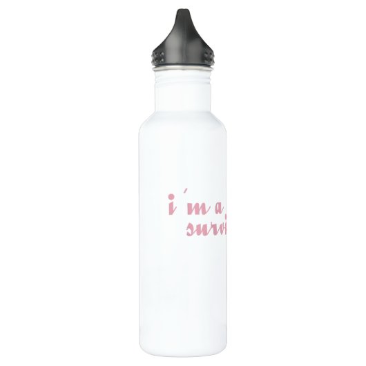Borstkanker Survivor Ribbon Waterfles (Links)