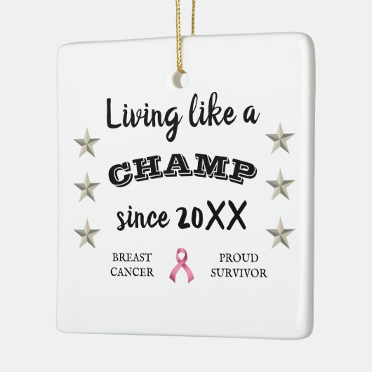  borstkanker Survivor Silsterren Keramisch Ornament (Links)