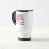 Borstkanker Survivor Travel Mug Reisbeker (Voorkant links)