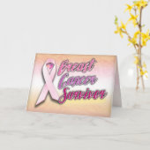 Borstkanker Survivor-Wenskaart Kaart (Gele Bloem)