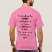 Borstkanker T-shirt (Achterkant)
