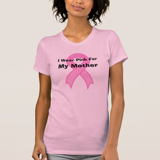 Borstkanker T-Shirt I Draag Roze voor (Voorkant)