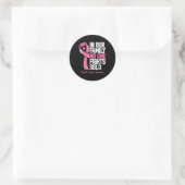 Borstkanker ter ondersteuning van het gezin Vrouwe Ronde Sticker (Tas)