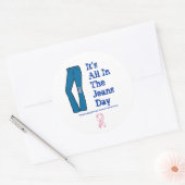 Borstkanker tickers ronde sticker (Envelop)