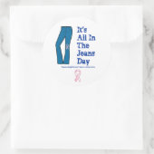 Borstkanker tickers ronde sticker (Tas)