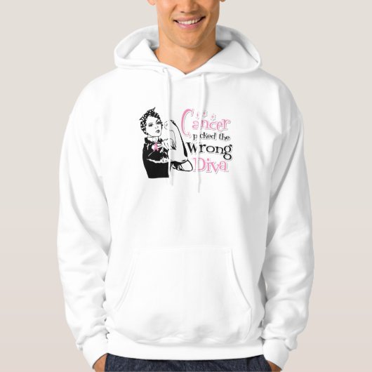 Borstkanker toont de verkeerde diva hoodie (Voorkant)