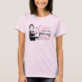 Borstkanker toont de verkeerde diva t-shirt (Voorkant)