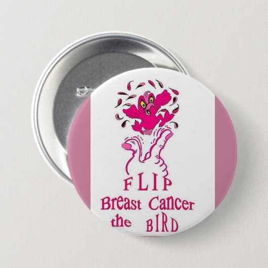 Borstkanker van de mond ronde button 7,6 cm (Voorkant /achterkant)