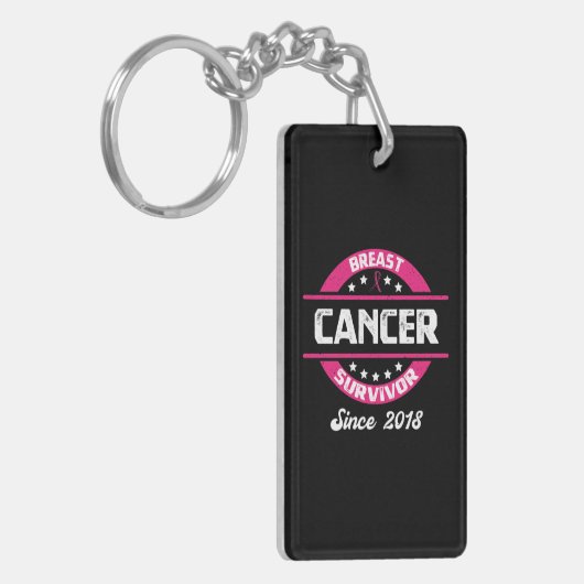 Borstkanker vanaf 2018 sleutelhanger (Voorkant Links)