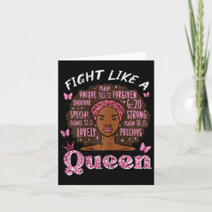Borstkanker vecht als Queen Afro Survivor Aware Kaart