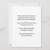 Borstkanker - Vergeet niet wie je bent Kaart (Achterkant)