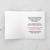 Borstkanker - Vergeet niet wie je bent Kaart (Binnen)