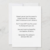 Borstkanker – Vergeet wie je bent niet kaart (Achterkant)