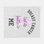 Borstkanker verloor zijn strijd aan mij | Survivor Fleece Deken (Voorkant (Horizontaal))