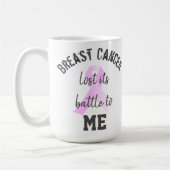 Borstkanker verloor zijn strijd aan mij | Survivor Koffiemok (Links)