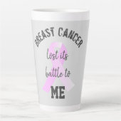 Borstkanker verloor zijn strijd aan mij | Survivor Latte Mok (Voorkant)
