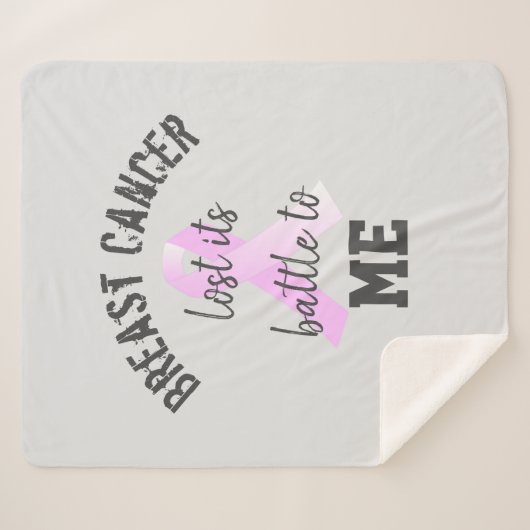 Borstkanker verloor zijn strijd aan mij | Survivor Sherpa Deken (Voorkant (horizontaal))