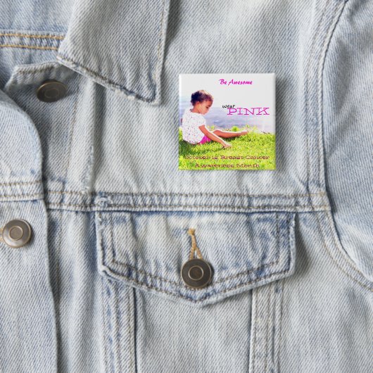 Borstkanker Vierkante Button 5,1 Cm (In situ)