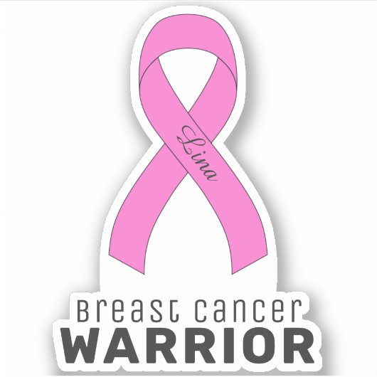 Borstkanker VinylSticker Sticker (Voorkant)