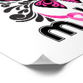 Borstkanker vlinder 7 poster (Hoek)