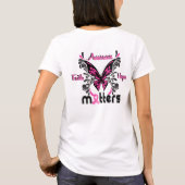 Borstkanker vlinder 7 t-shirt (Achterkant)