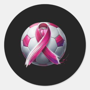 Borstkanker Voetbal Byll Roze Lint Trap Voor Een C Ronde Sticker
