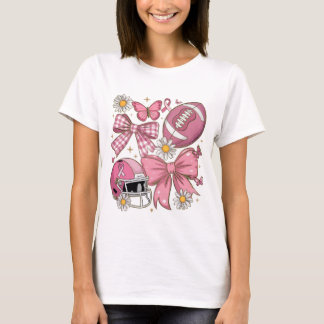 Borstkanker Voetbal Pink Out Helm Sticker Lint Boo T-shirt