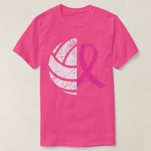 Borstkanker Volleyball roze lintbewustzijn Cos. T-shirt (Design voorkant)
