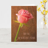 Borstkanker voor vriendinnetje Kaart (Gele Bloem)