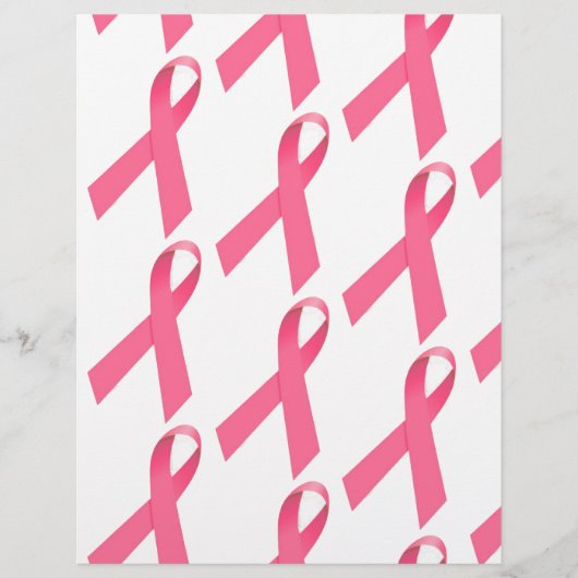 Borstkanker voorlichtingsbrochure met lint flyer (Voorkant)