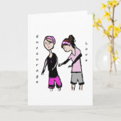 Borstkanker Vriendschap Aanmoediging Kaart (Gele Bloem)