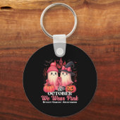 Borstkanker Vrouwen Halloween In Oktober We Draag  Sleutelhanger (Voorkant)