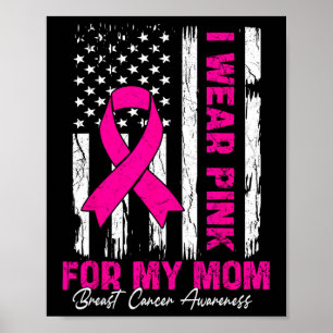Borstkanker vrouwen Ik Draag roze voor mijn moeder Poster