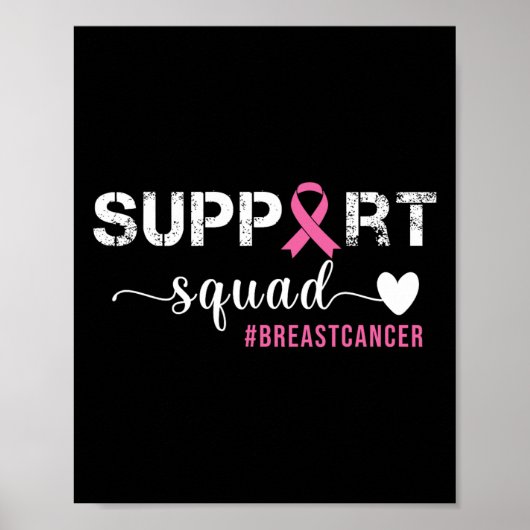 Borstkanker Vrouwen Ondersteuning Squad Borstkanke Poster (Voorkant)