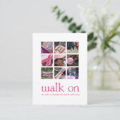Borstkanker Walk Bedankt Post Kaart (Staand voorkant)