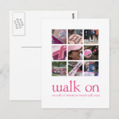 Borstkanker Walk Bedankt Post Kaart (Voorkant / Achterkant)